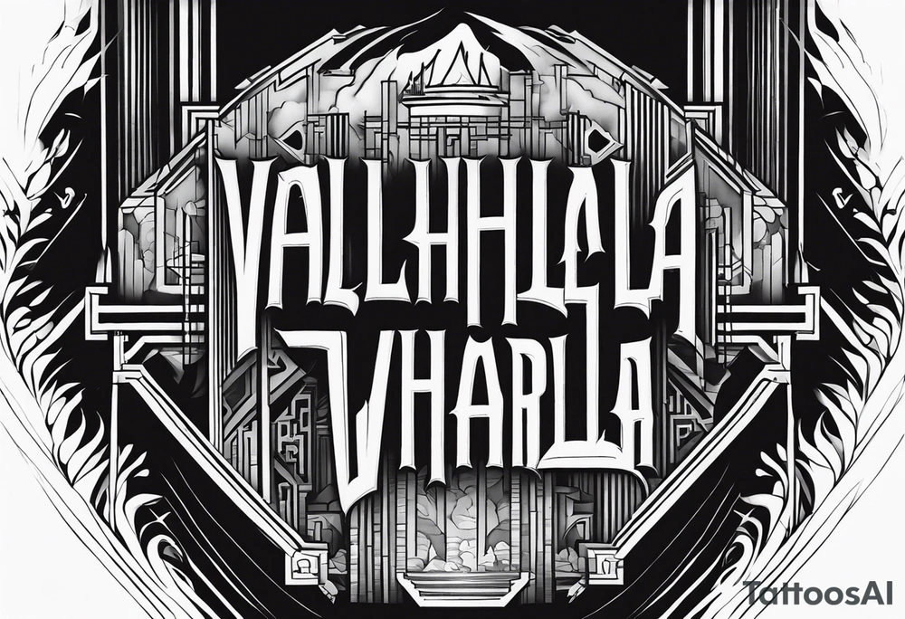 Valhalla fog stairs tattoo idea