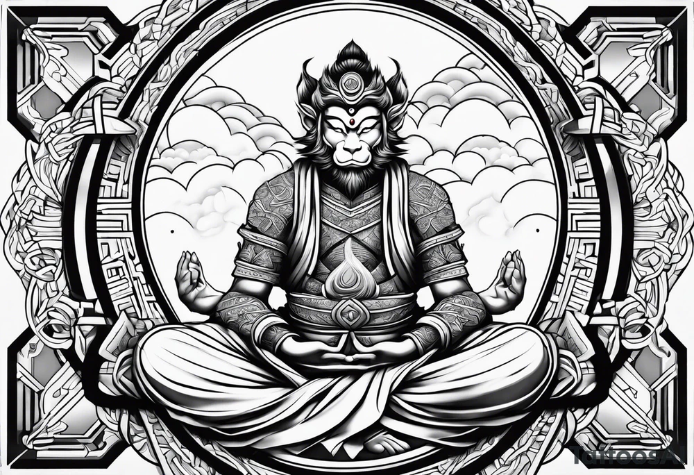 wukong meditating tattoo idea