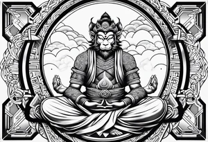 wukong meditating tattoo idea