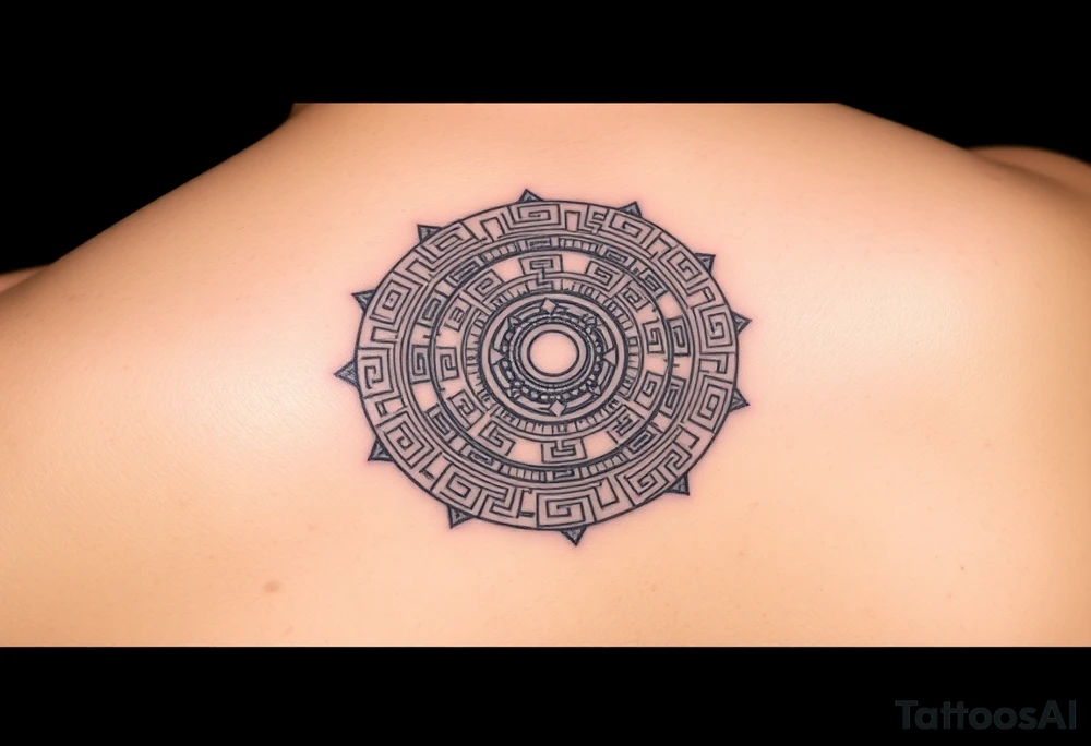 Aztec calendar tattoo idea