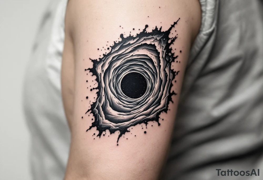 2 different universe's on each side of a black hole tattoo idea 2 different universe's on each side of a black hole tattoo idea