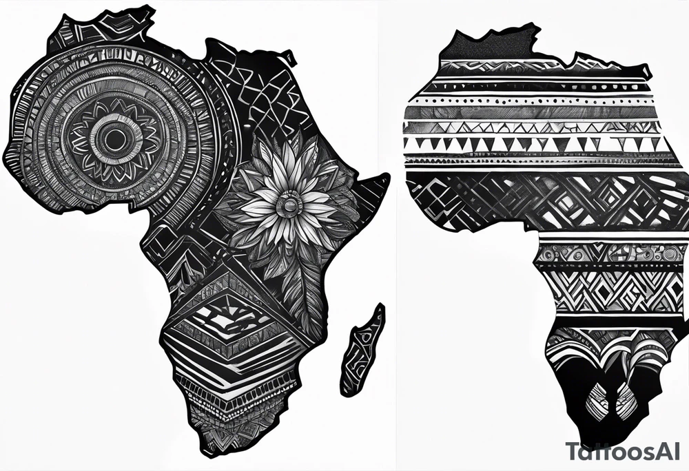 african continent symbol tattoo idea