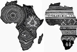 african continent symbol tattoo idea