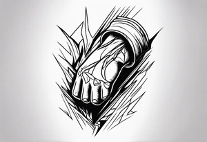 extreme joint pain breaking through skin on arm sorrow sad tattoo idea