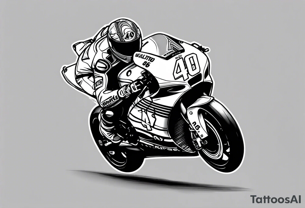 Valentino Rossi 46 tattoo idea