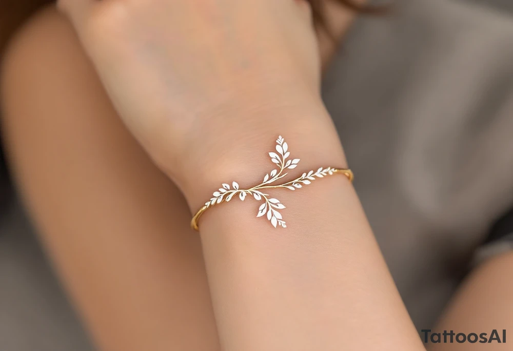 A thin, delicate gold ring with intricate white filigree engravings, symbolizing timeless elegance and devotion. tattoo idea