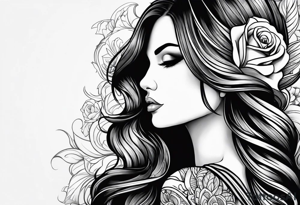 Woman tattoo idea