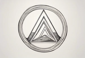 letter delta inside a circle, subtle, for young woman tattoo idea