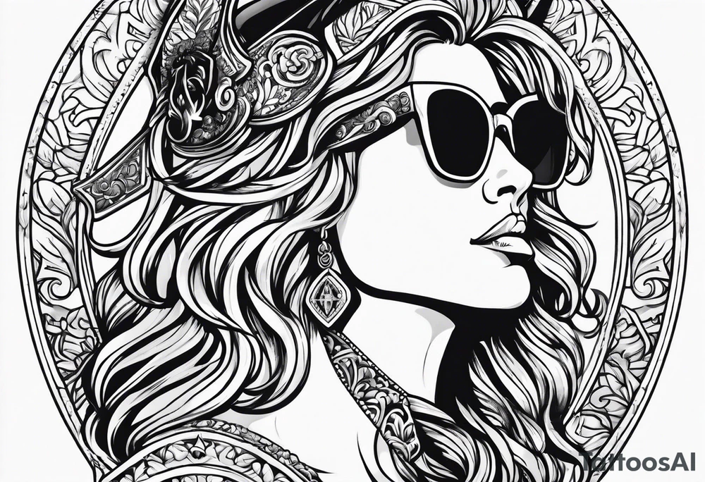 centaur with sunglasses tattoo idea