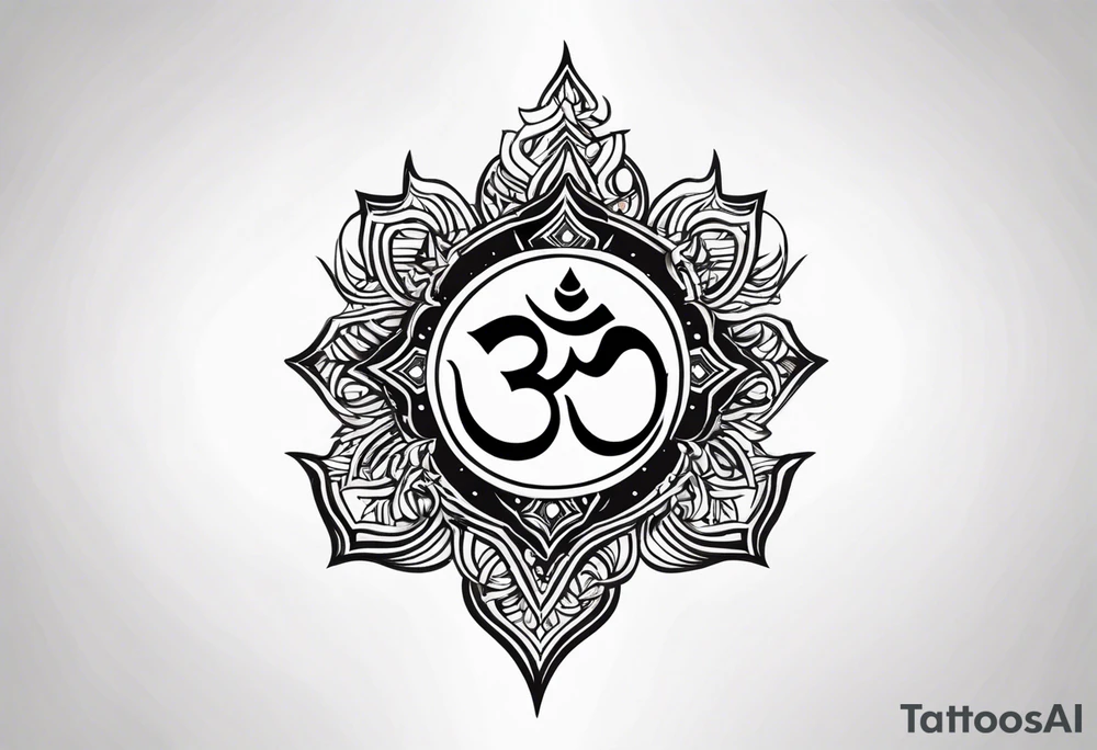 The trident (trishul) of Shive with the om symbol below it tattoo idea