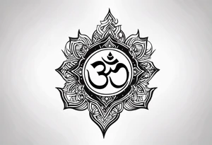 The trident (trishul) of Shive with the om symbol below it tattoo idea