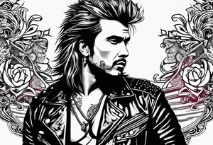 Rocker from the 80s with a mullet tattoo idea