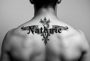 Create a simple tattoo as i am a girl based on my name, zodiac and birthplace 
Natharie, Aquarius, Dubai tattoo idea