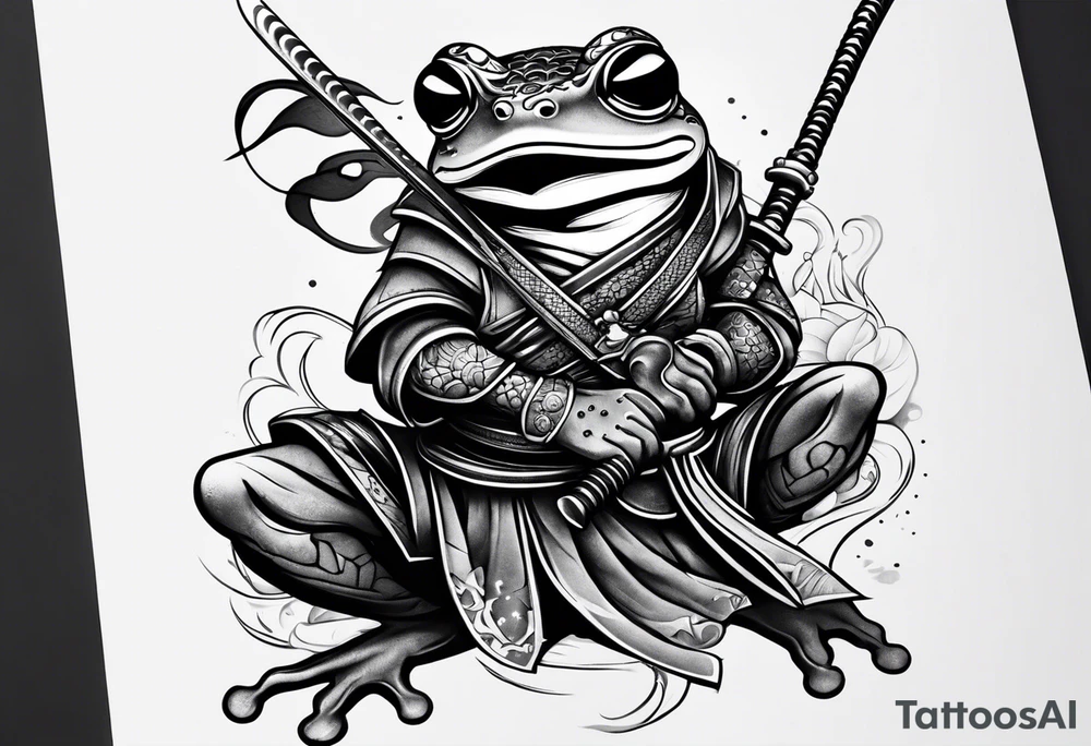 Frog samurai tattoo idea