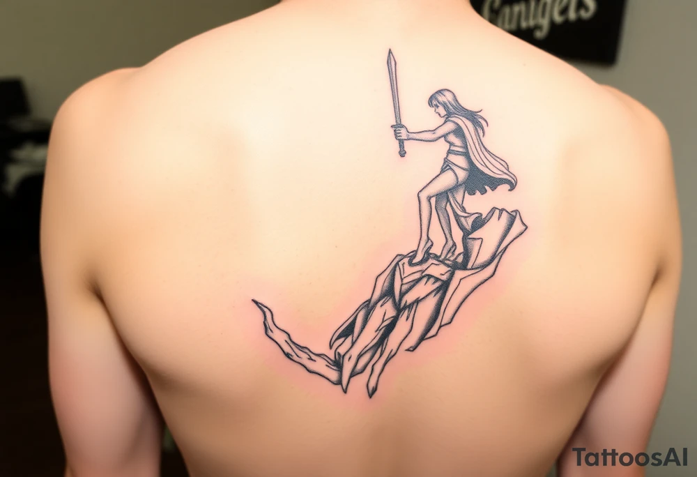 Percy Jackson and Annabeth Chase falling into Tartarus tattoo idea