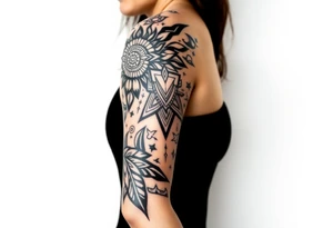 bold line shamanstyle tattoo idea