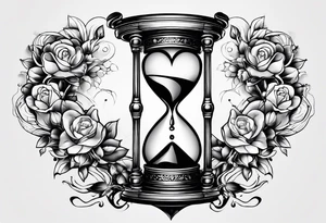 Heart hourglass tattoo idea