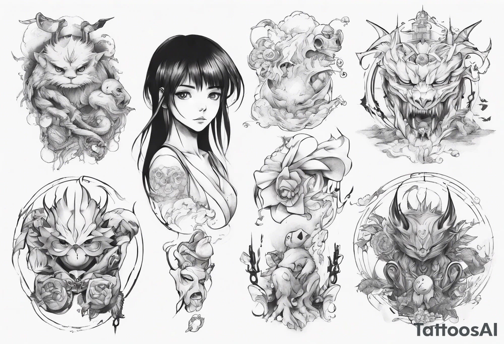 Fantsy anime tattoo idea