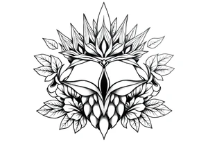 powerful majestic crown pineapple vagina, and anus tattoo idea