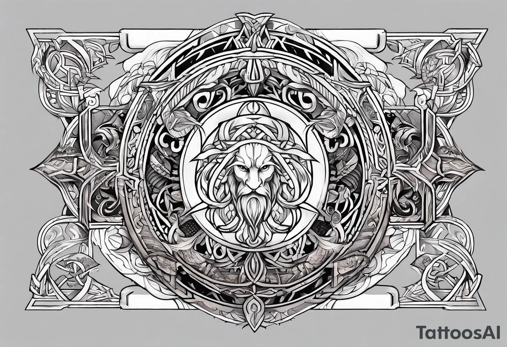 Norse god symbols tattoo idea
