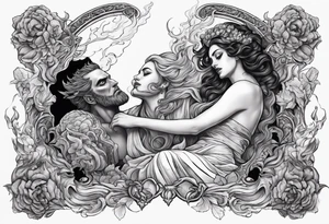 Hades and Persephone in Hell tattoo idea