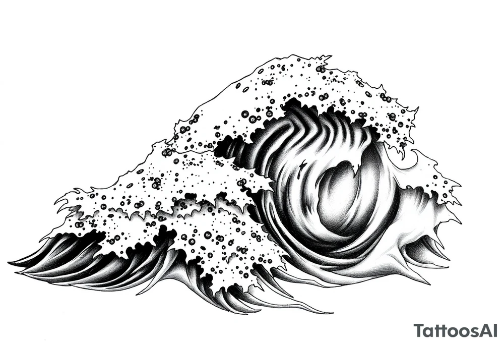 Roaming waves tattoo idea