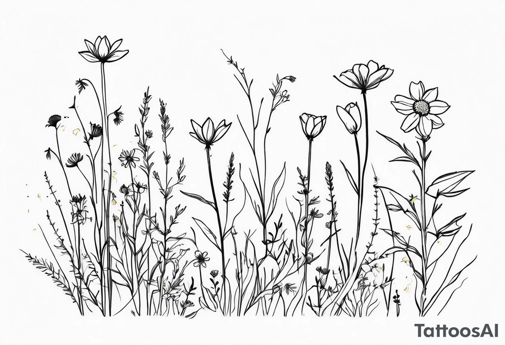 wildflowers tattoo idea