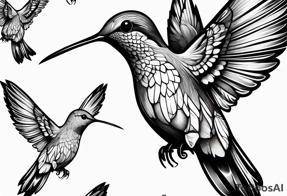 hummingbird tattoo idea