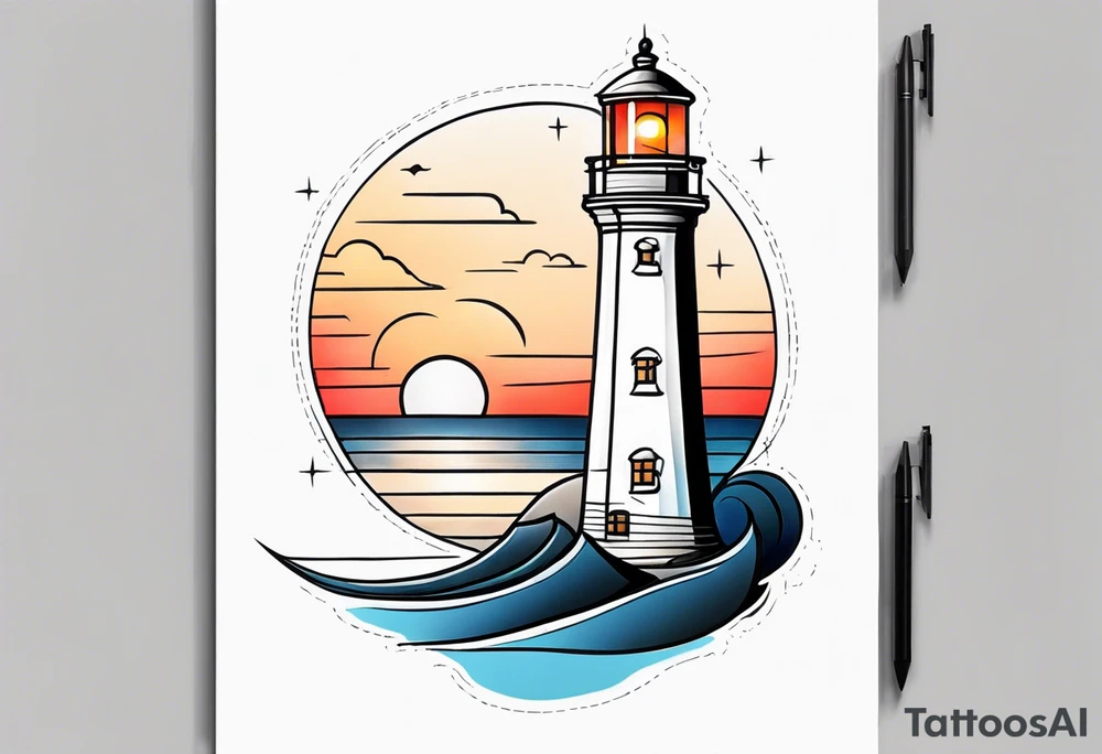 lighthouse tattoo idea