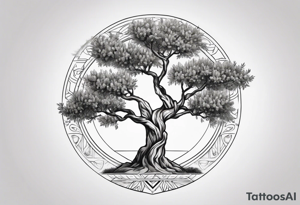 Olive tree tattoo idea