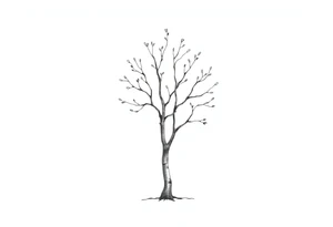 small birch tree tattoo idea