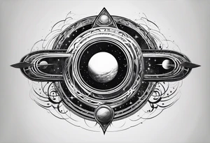 Space with wormhole tattoo idea