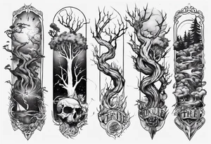 Double tree forearm tattoo idea
