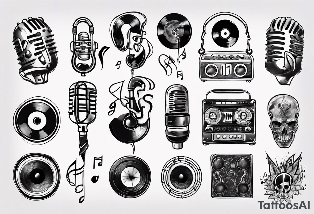 music sound tattoo idea