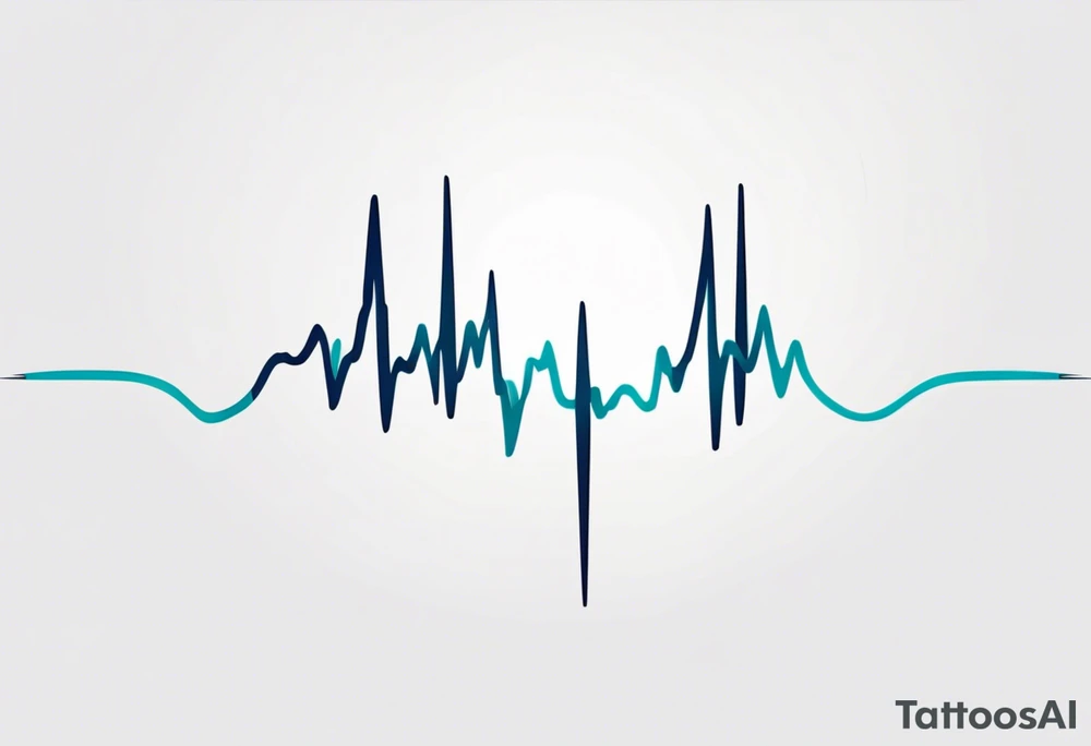 heartbeat waveform tattoo idea