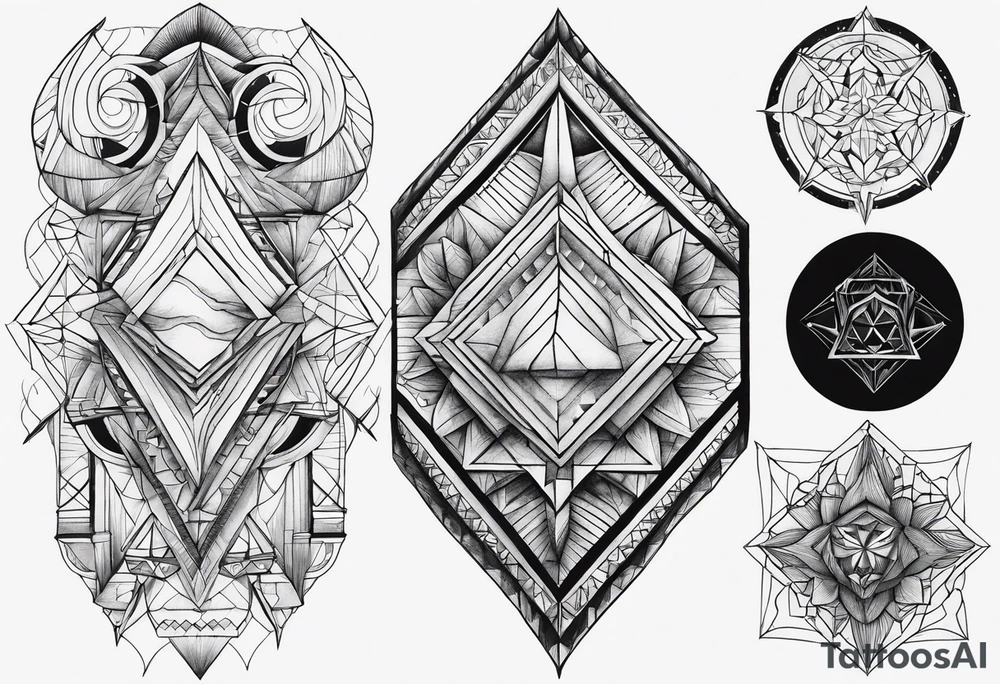 farao geométric tattoo idea