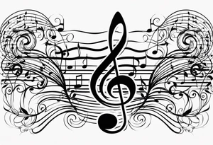 music staff tattoo idea