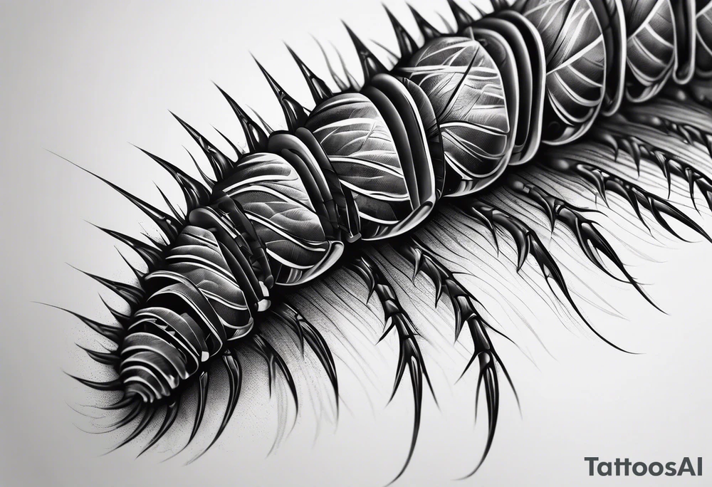 Centipede spine tattoo tattoo idea
