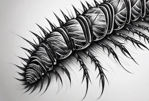 Centipede spine tattoo tattoo idea