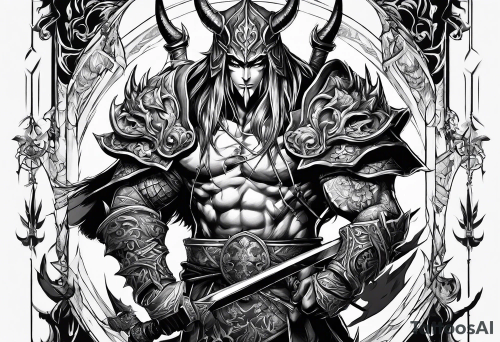 demonslayer anime tattoo idea