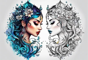 Water  drops tattoo idea