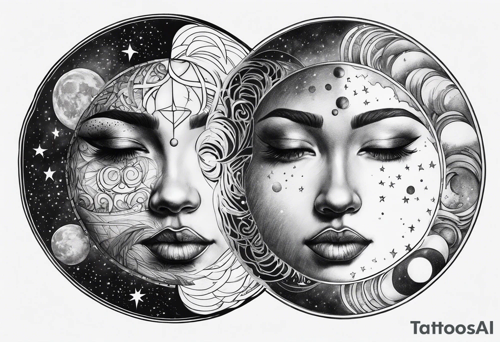 Moon phase tattoo idea