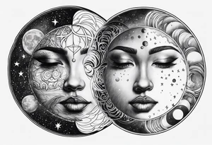 Moon phase tattoo idea