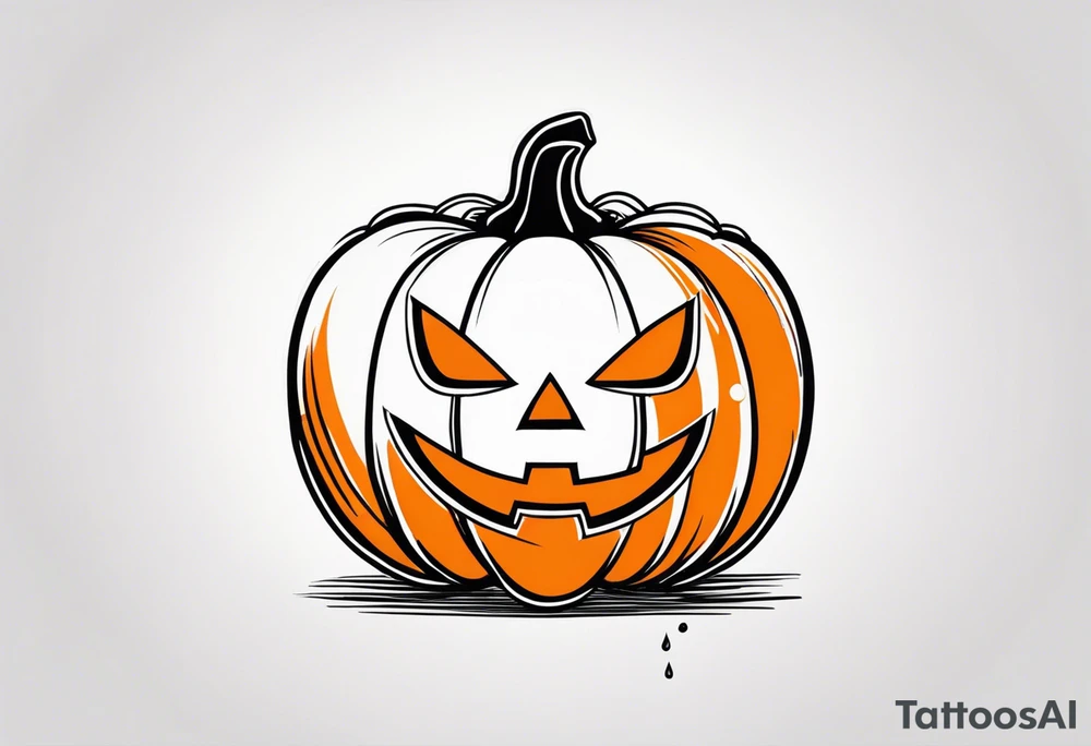 pumpkin halloween tattoo idea
