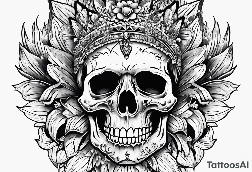 Stalactites and skull tattoo idea
