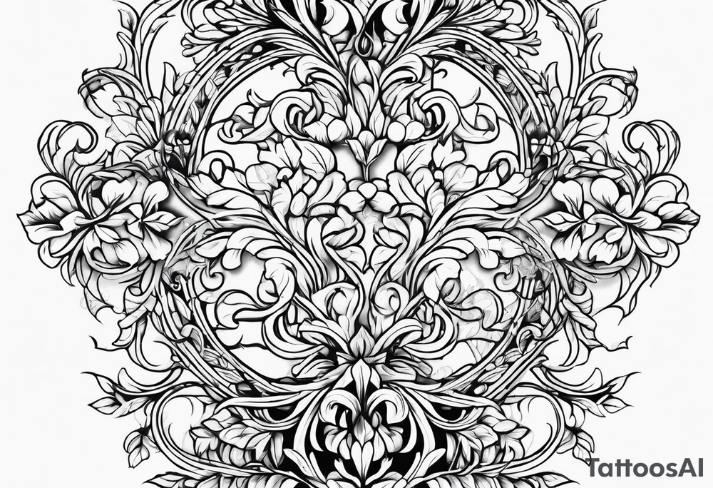 Leafy vines tattoo idea