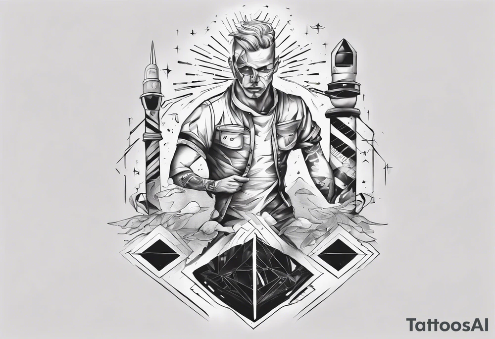 Man leaving his past behind him ready to take on the future tattoo idea