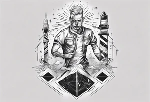 Man leaving his past behind him ready to take on the future tattoo idea