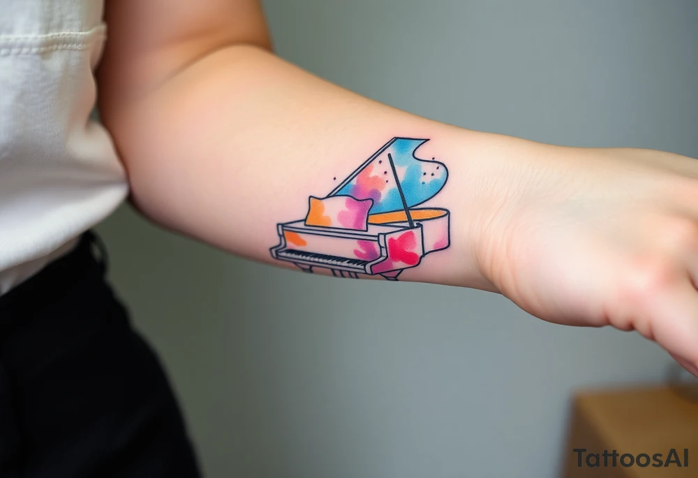 grand piano tattoo idea