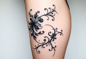 Sexy woman, Gothic but feminine  for thigh tattoo idea
